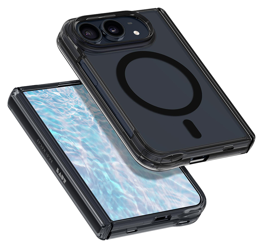 LAUT Crystal Fluro MagSafe iPhone Duo hoesje midnight