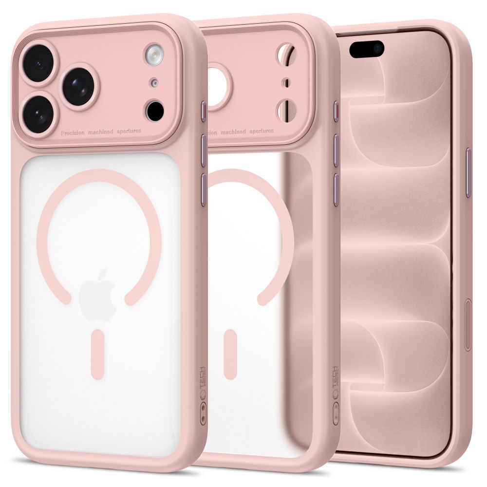 TechProtection Peak CC MagSafe iPhone 18 Pro hoesje roze